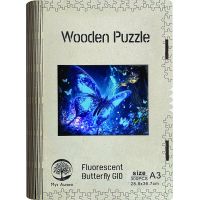 Epee Wooden puzzle Fluorescent Butterfly A3 GID svítící ve tmě 4