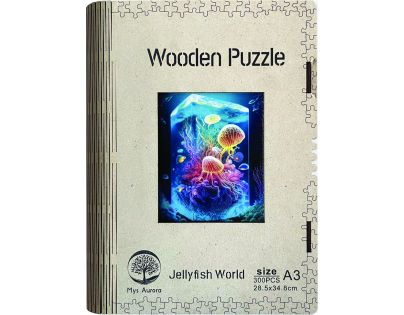 Epee Wooden puzzle Jellyfish World A3