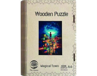 Epee Wooden puzzle Magical Town A4