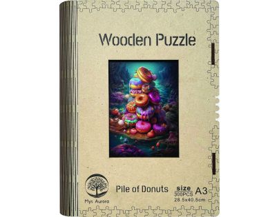 Epee Wooden puzzle Pile of Donuts A3