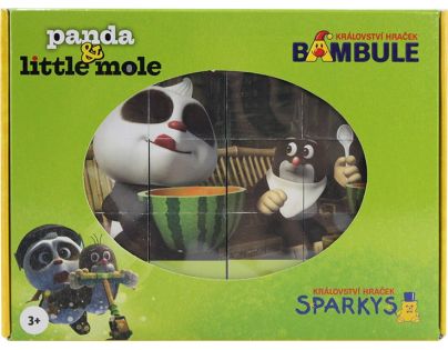 EP Line Dřevěné kostky Krtek a Panda