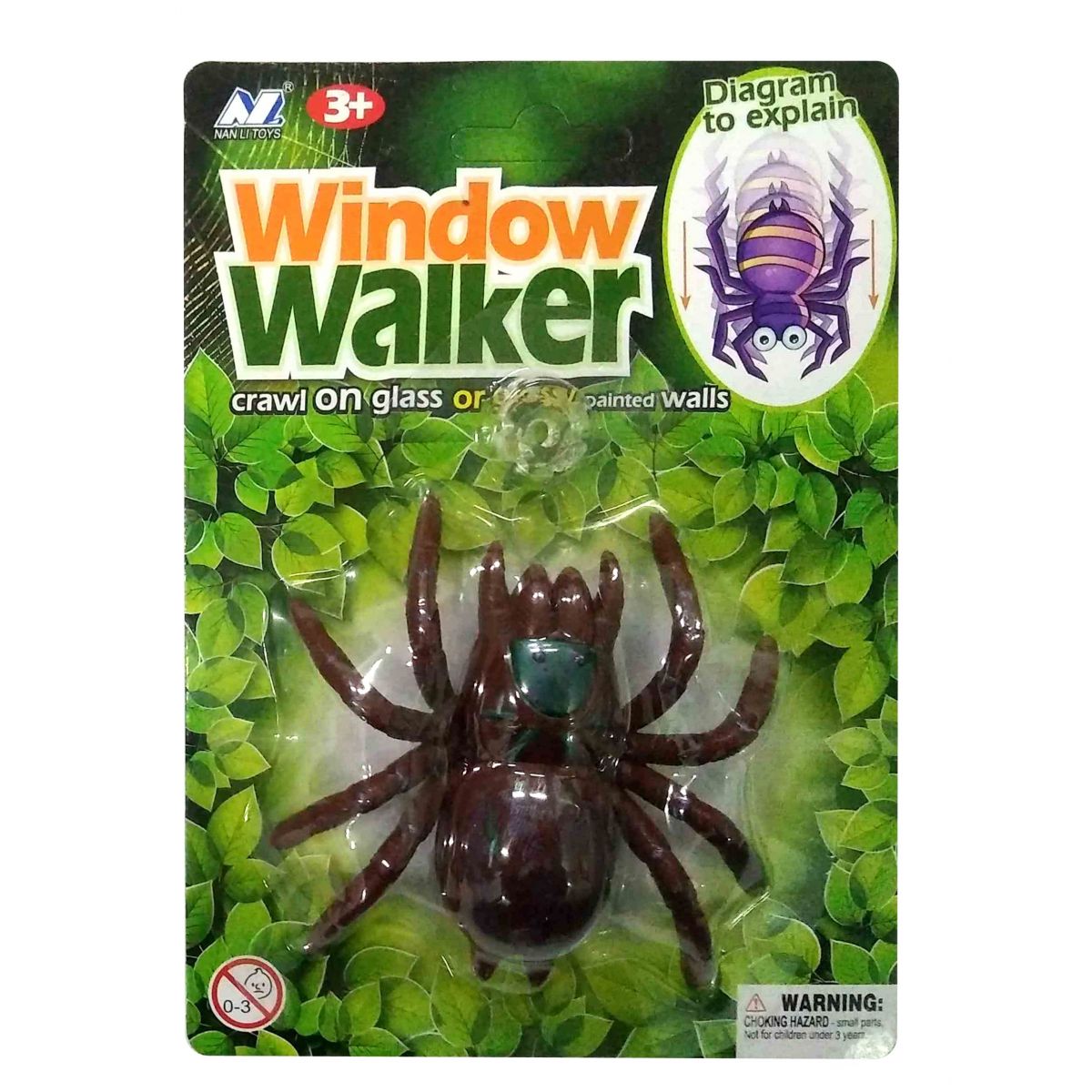 EPline Pavouk na sklo hnědý