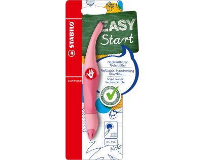 Ergonomický roller pro praváky STABILO EASYoriginal Pastel pastelová růžová vč. bombičky s modrým zmizíkovatelným inkoustem