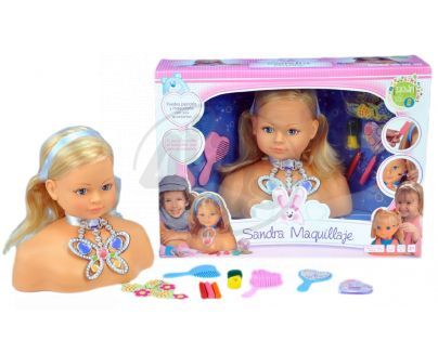Sandra Maquillaje 690013 - Česací hlava Sandra 21cm v krabici