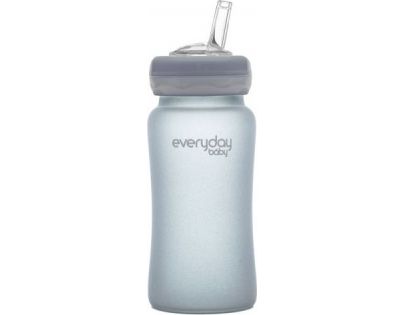 Everyday Baby Láhev sklo s brčkem 240ml quiet grey