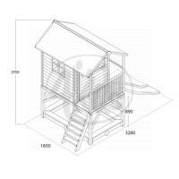 EXIT Dřevěný domeček Loft 500 2