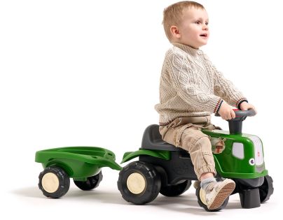 Falk Odstrkovadlo - traktor Birdy farm s přívěsem zelený