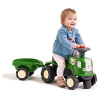 Falk Odstrkovadlo - traktor Birdy farm s přívěsem zelený 3