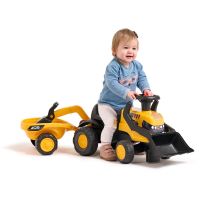 Falk Odstrkovadlo - traktor JCB s přívěsem a přední-zadní lžící 4