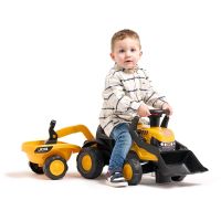 Falk Odstrkovadlo - traktor JCB s přívěsem a přední-zadní lžící 5