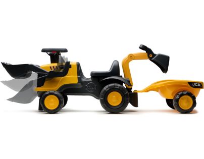 Falk Odstrkovadlo - traktor JCB s přívěsem a přední-zadní lžící