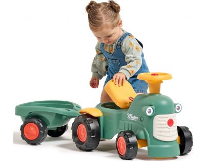 Falk Odstrkovadlo Traktor Maurice zelený s valníkem