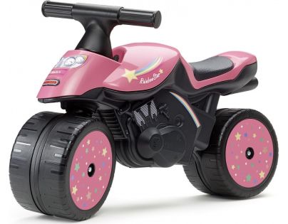 Falk Odstrkovadlo motorka růžová Rainbow star 