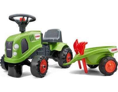 Falk Odstrkovadlo traktor Claas zelené s volantem a valníkem - Poškozený obal