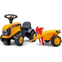 Falk Odstrkovadlo traktor JCB žluté s volantem a valníkem - Poškozený obal 2