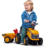 Falk Odstrkovadlo traktor JCB žluté s volantem a valníkem - Poškozený obal 3