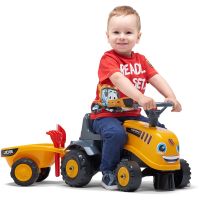 Falk Odstrkovadlo traktor JCB žluté s volantem a valníkem - Poškozený obal 4