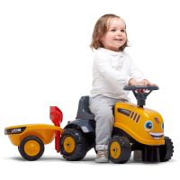 Falk Odstrkovadlo traktor JCB žluté s volantem a valníkem - Poškozený obal 5