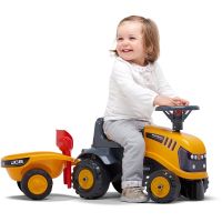 Falk Odstrkovadlo traktor JCB žluté s volantem a valníkem - Poškozený obal 6