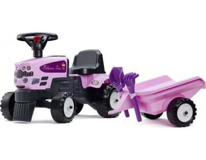 Falk Odstrkovadlo Traktor Princess s volantem a valníkem
