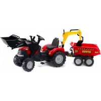 Falk Šlapací traktor Case IH Puma 240CVX s přední i zadní lížící a přívěs Falk Šlapací traktor Case IH Puma 240CVX s přední i zadní lížící a přívěs