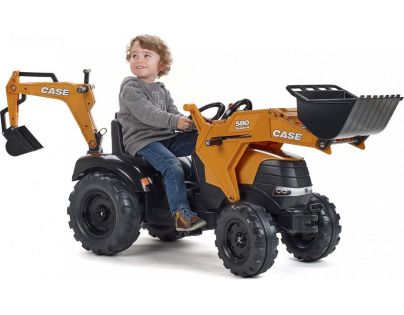 Falk Traktor šlapací Case s přední i zadní lžící