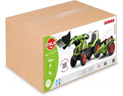 Falk Traktor šlapací Claas Arion 430 s valníkem a přední lžící