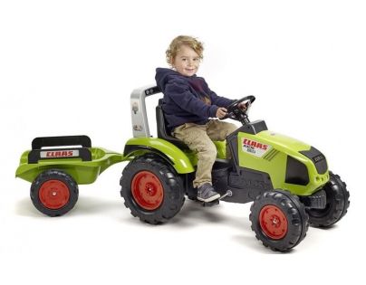 Falk Traktor šlapací Claas Axos 330 s valníkem zelený