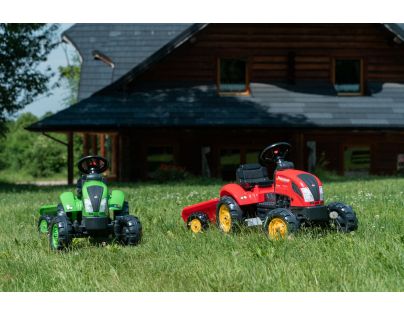 Falk Traktor šlapací Country Farmer s valníkem červený