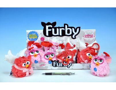 Famosa Furby přívěšek plyš růžový 8 cm se zvukem