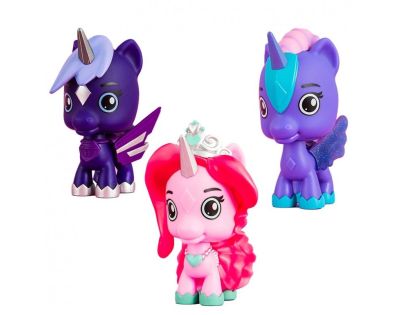 Figurka galaktického jednorožce Crystalverse tm. fialová