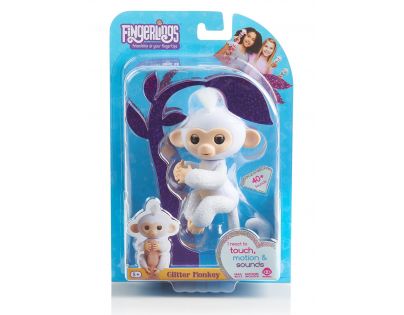 Fingerlings Opička třpytivá Sugar bílá