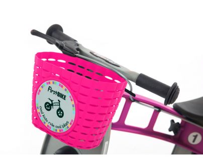 First Bike Košík na řídítka růžový