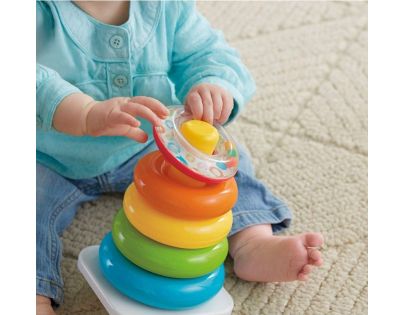 Fisher Price Barevné kroužky na tyči 21 cm