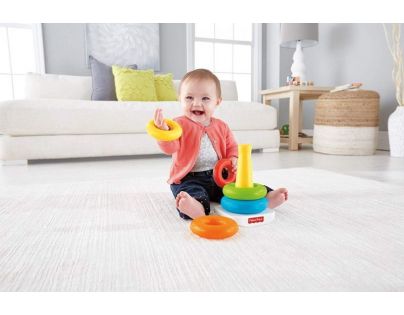 Fisher Price Barevné kroužky na tyči 21 cm