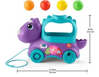 Fisher Price Hrající Dino s vyskakujícími míčky