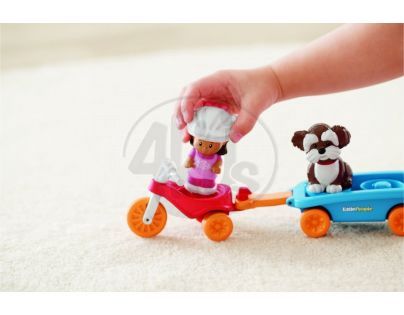 Fisher Price Y8203 - Little People tříkolka s vozíkem