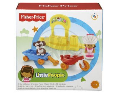 Fisher Price Y8203 - Little People tříkolka s vozíkem