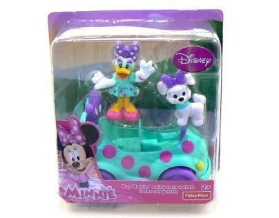 Fisher Price Minnie autíčko - BDG89 Daisy a tyrkysové autíčko