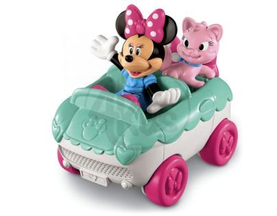 Fisher Price Minnie autíčko - Y1915 Minnie a tyrkysové autíčko