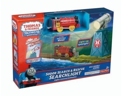 FISHER PRICE V8336 Mašinka Tomáš TrackMaster Cílové místo s akcí - Viktor a reflektor