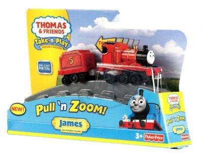FISHER PRICE W6267 Mašinka Tomáš Take-n-Play Natahovací kovové mašinky - James