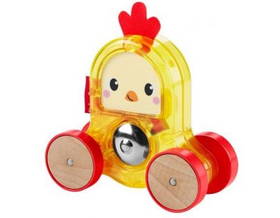 Fisher Price zvířátka na kolečkách oranžové se zvonečkem