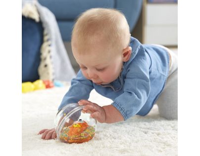 Fisher Price Zvířátko v kouli oranžový medvídek