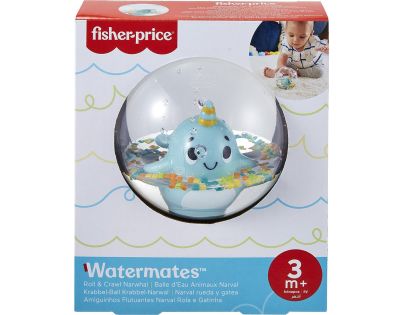 Fisher Price Zvířátko v kouli zelená velryba