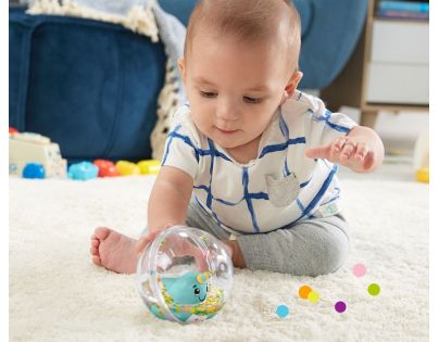 Fisher Price Zvířátko v kouli zelená velryba