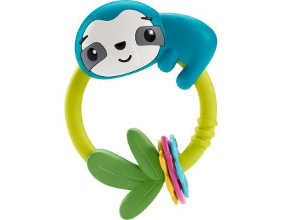 Fisher Price zvířecí chrastítka 13 cm lenochod