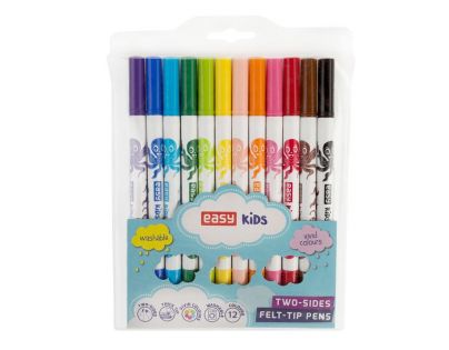 Easy Fixy Colours Oboustranné 12 barev vypratelné