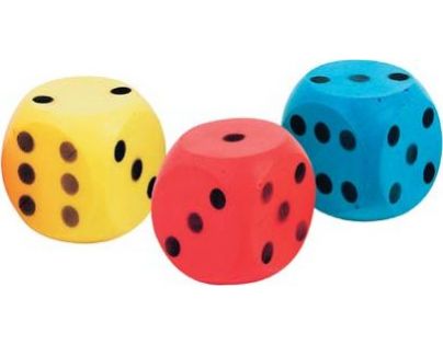 Frabar Soft kostka s puntíky 1-6 Červená