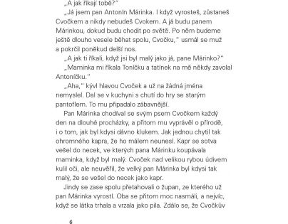 Fragment Cvoček a pan Márinka